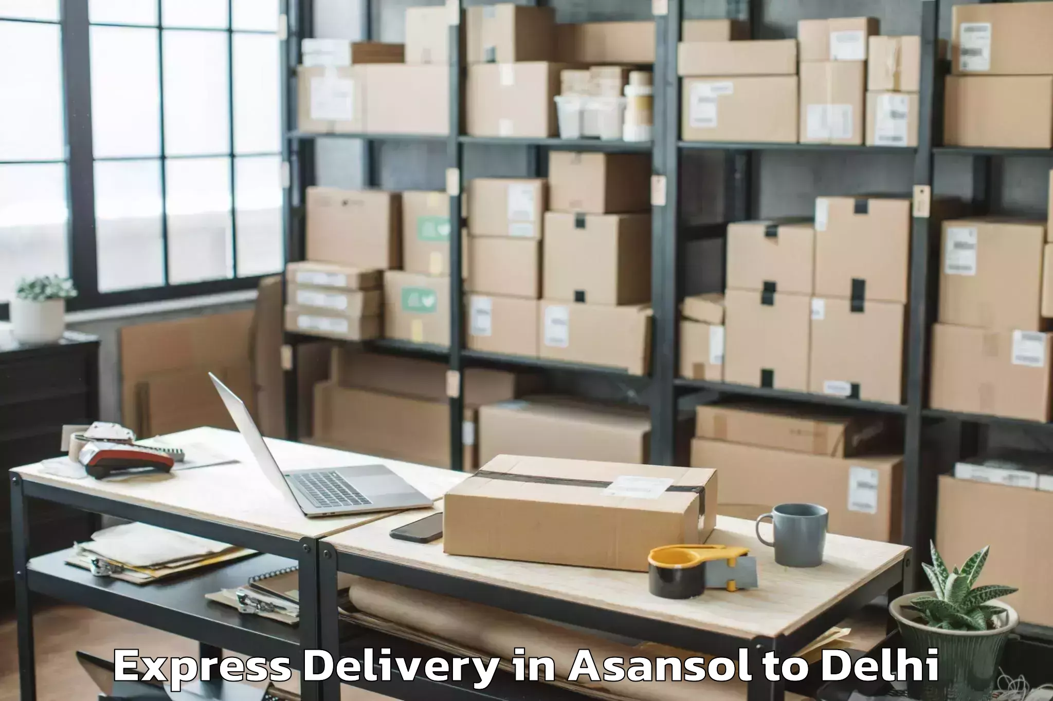 Asansol to Westend Mall Delhi Express Delivery